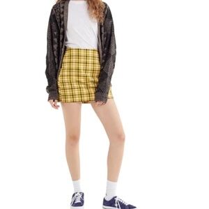 Urban Outfitters Colin Plaid Pocket Mini  Skirt